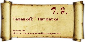 Tamaskó Harmatka névjegykártya